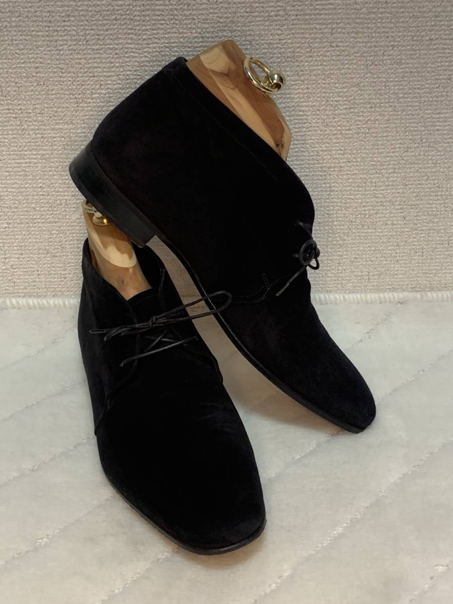 ☆ 【送料無料・超美品】 Salvatore Ferragamo ◆ チャッカブーツ / US 8 1/2 EE /ブラック/スエード ☆【No.222】