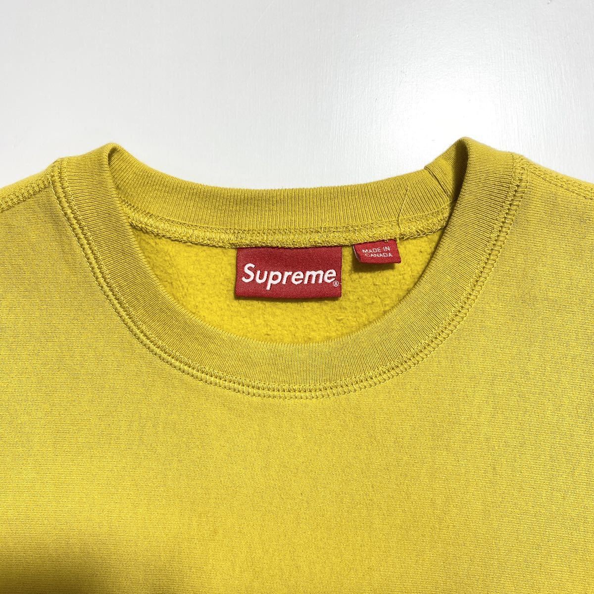 【M】Supreme Box Logo Crewneck Sweatshirt Mustard シュプリーム ボックス ロゴ クルーネック スウェットシャツ マスタード N2_画像3