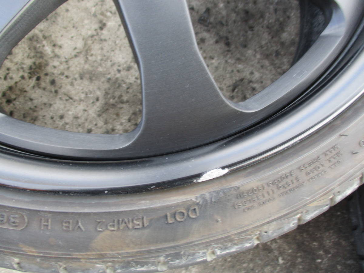 HYPER FORGED 19in PCD100 4穴 8JJ OFF F+48 R+45 215/35R19 フィット アクア_画像3
