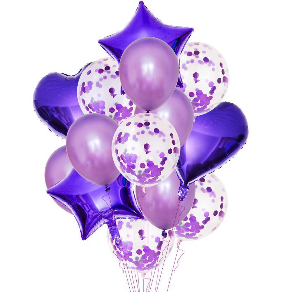 【驚きの値段】 蔵 誕生日 パーティー 飾り付け バルーン風船セット 紫 emilymall.me emilymall.me