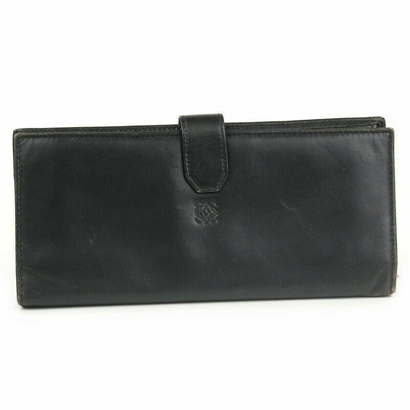 ロエベ 長財布 黒 ナッパレザー シープスキン LOEWE 81303