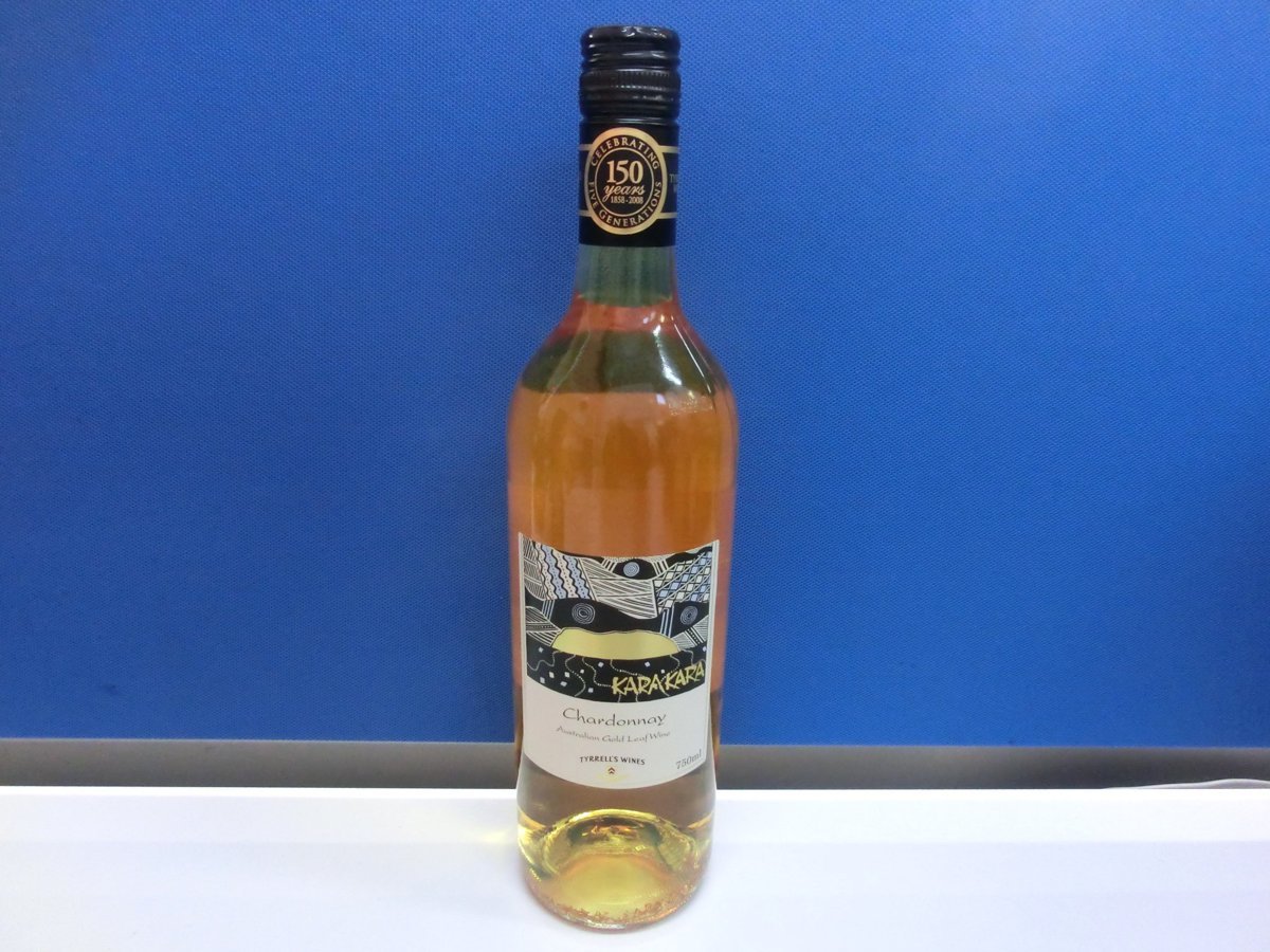 ★●K524_1 TYRRELL'S WINES KARAKARA オーストラリア金箔白ワイン_画像2