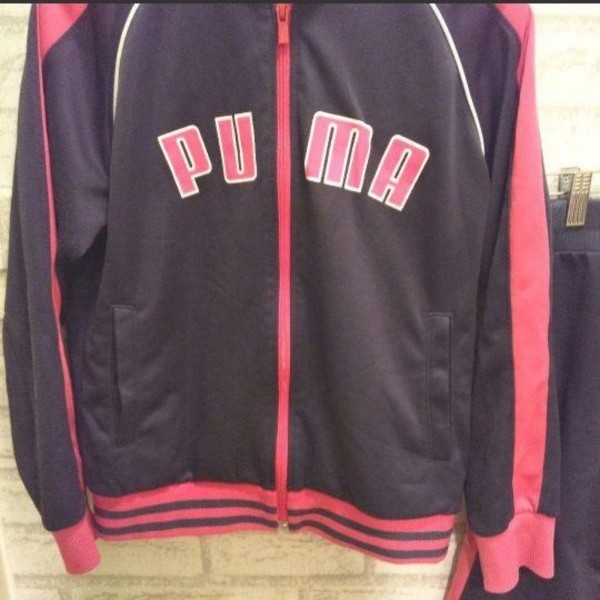 Paypayフリマ Puma プーマ ジャージセットアップ 150 レディース 黒 ピンク Paypayフリマ Puma プーマ ジャージセットアップ 150 レディース 黒 ピンク