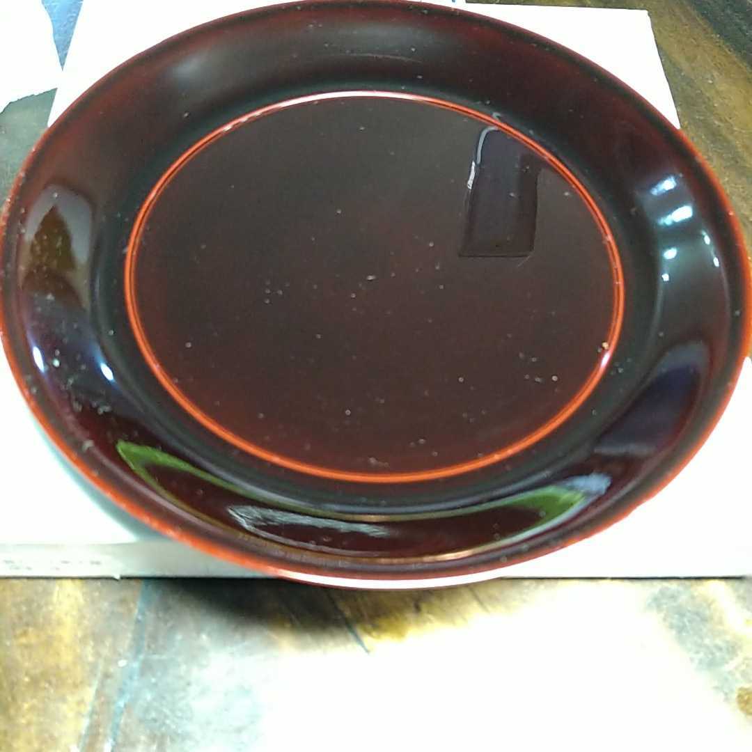 茶道具　漆器 溜塗り　干菓子盆　19.5cm