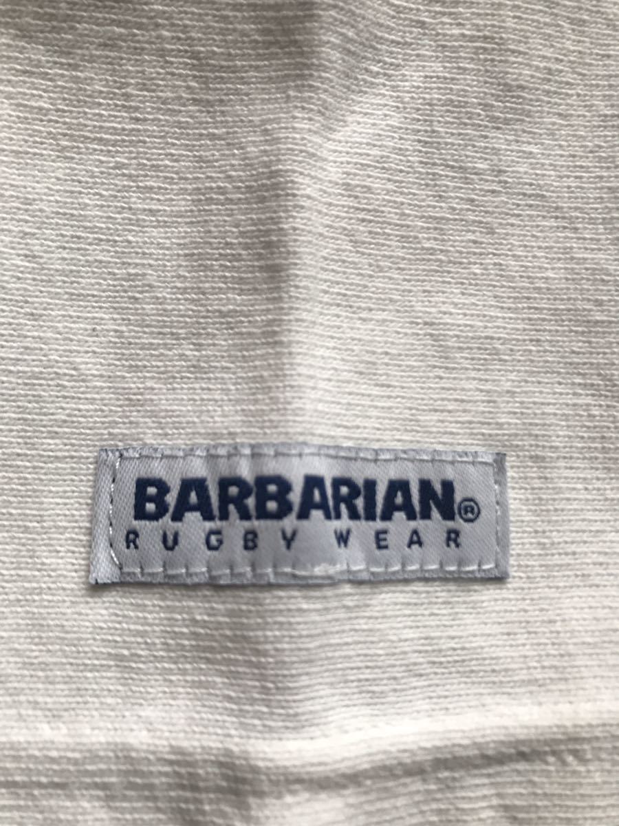 【美品】BARBARIAN バーバリアン ラガーシャツ XS ショートスリーブ 半袖 ホワイト_画像6