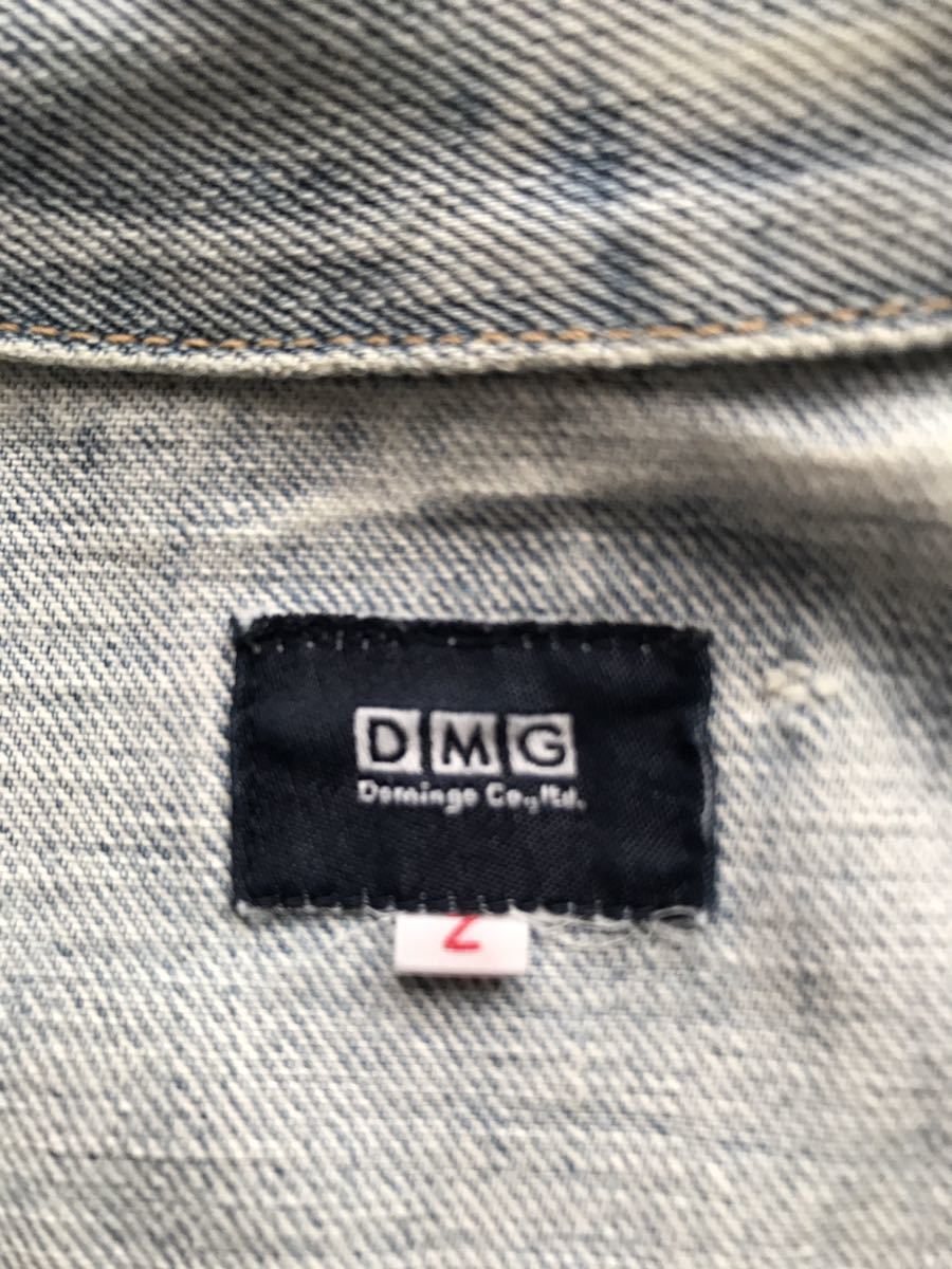 【美品】D.M.G デニムジャケット Ｇジャン size2 某有名スタイリストご愛用 インディゴ 藍 岡山児島