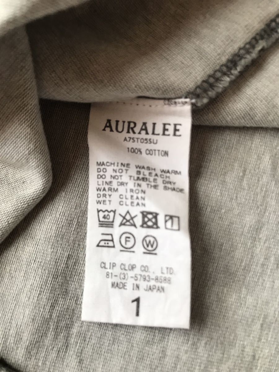 美品】AURALEE オーラリー STAND UP TEE サイズ1 スタンドアップ 美品】AURALEE オーラリー STAND UP TEE サイズ1 スタンドアップ