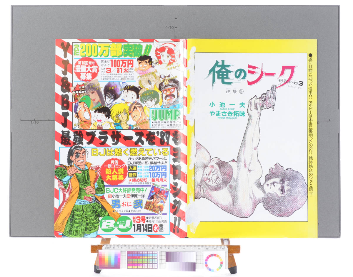 1980s Comic Gekigasonjuku Spread Color Poster (Shinobu Nishimura)コミック劇画村塾  見開きカラーポスター 西村しのぶ[tag8808]