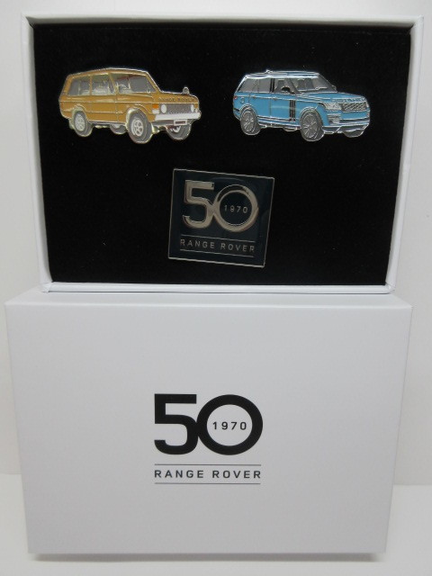 * очень редкий редкостный *RANGE ROVER Range Rover *50 anniversary commemoration значок 3 шт. комплект * несессер ввод * новый товар * не использовался товар * клик post 198 иен *
