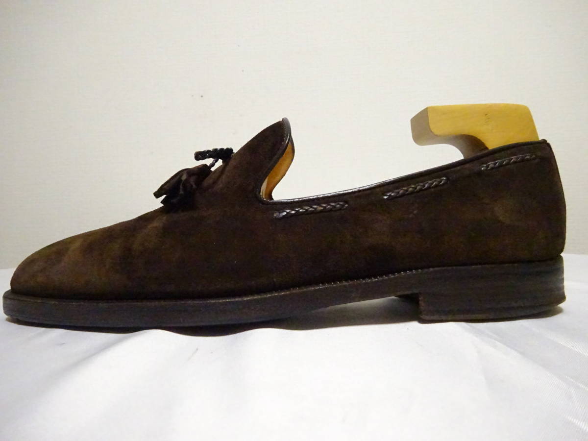 TANINO CRICSItanino Chris chi- car fn back leather tassel Loafer leather shoes dark brown ITALY made 6.5 25cm rank 