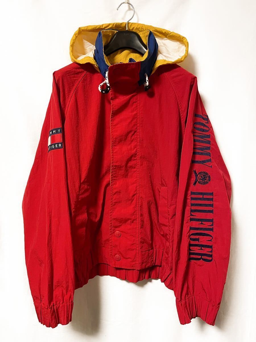 T-Pablow 着用【90s TOMMY HILFIGER ナイロン セーリングジャケット M】ビンテージ トミーヒルフィガー 古着 USA レア ギア HIPHOP