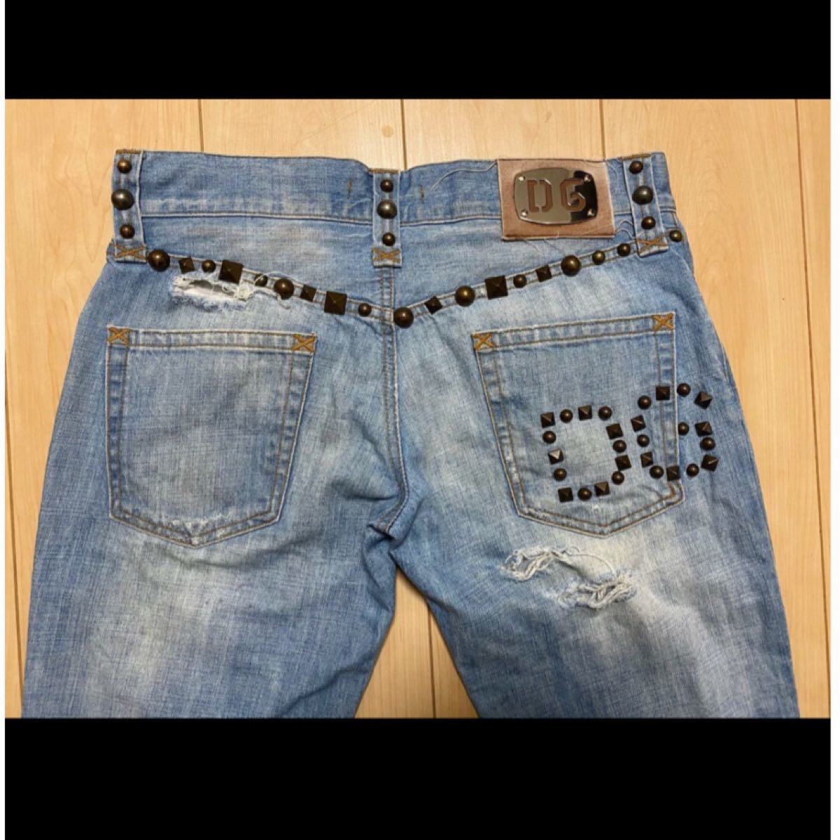 DOLCE&GABBANA ドルガバ ピラミッド スタッズ デニム パンツ DOLCE&GABBANA ドルガバ ピラミッド スタッズ デニム パンツ