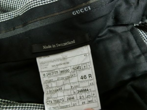 GUCCI セットアップ スーツ ジャケット パンツ 千鳥格子 46R/46R グッチ