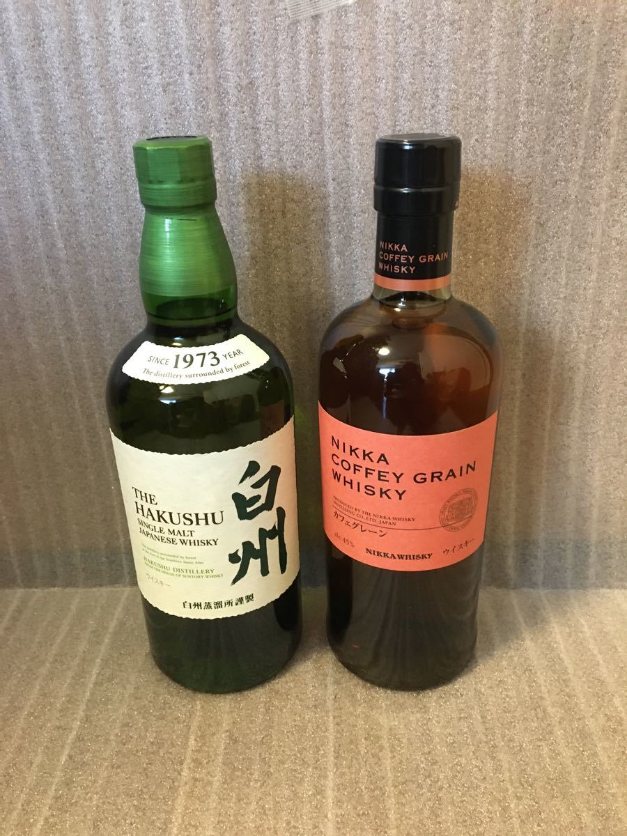 Paypayフリマ ニッカカフェグレーンとサントリー白州の2本セット Paypayフリマ ニッカカフェグレーンとサントリー白州の2本セット