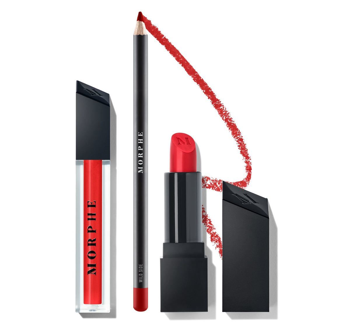 MORPHE OUT & A POUT FIERY RED LIP TRIO モーフィー　レッド　リップ　トリオ　口紅 リップペンシル　リップグロス　赤