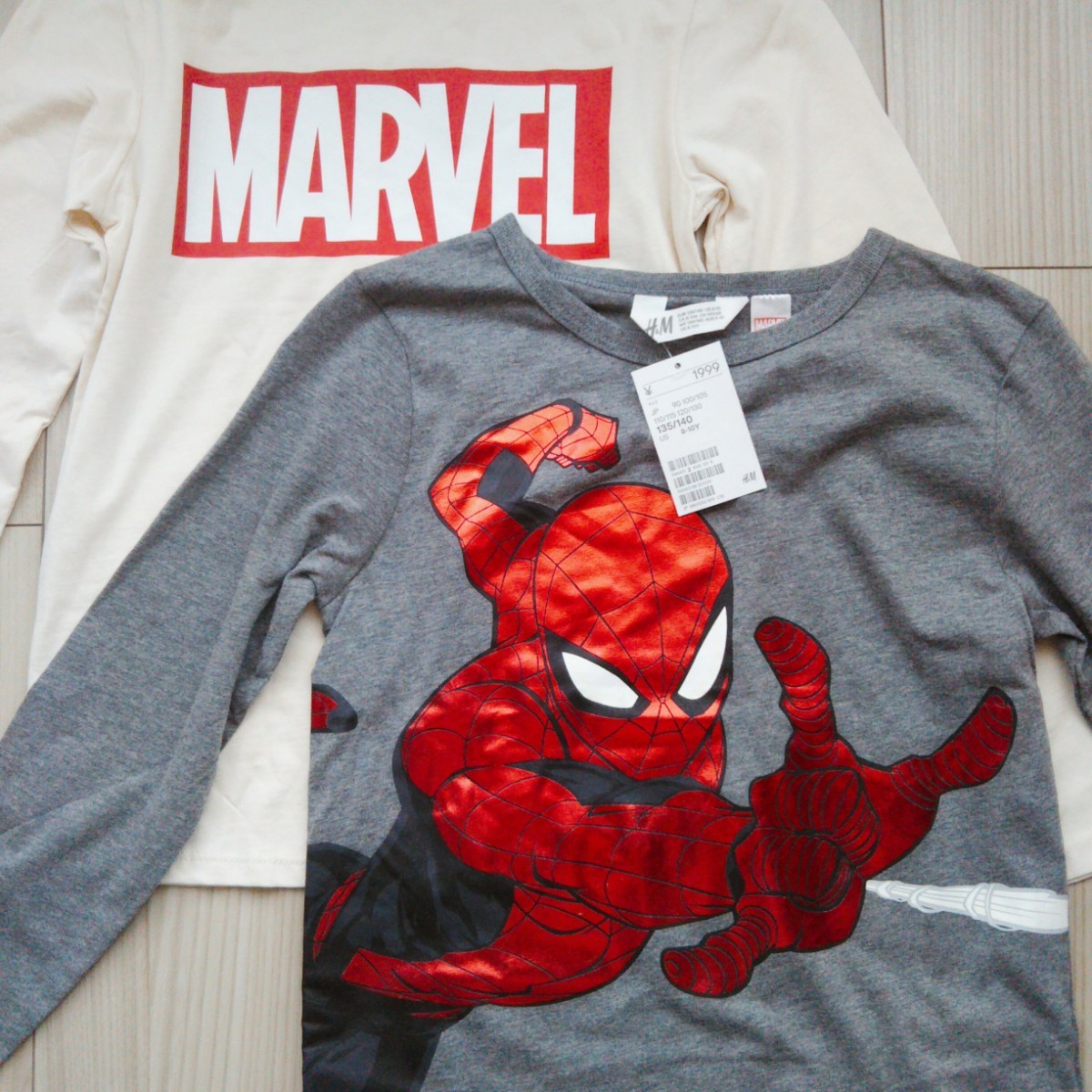 86%OFF!】 ＨM MARVEL マーベル 半袖Ｔシャツ2点セット 120 130 econet.bi