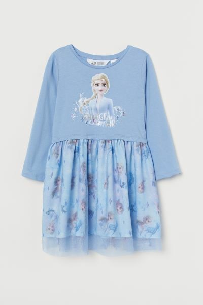 Paypayフリマ H M 135 140 アナと雪の女王 チュールディテールジャージーワンピース Paypayフリマ H M 135 140 アナと雪の女王 チュールディテールジャージーワンピース