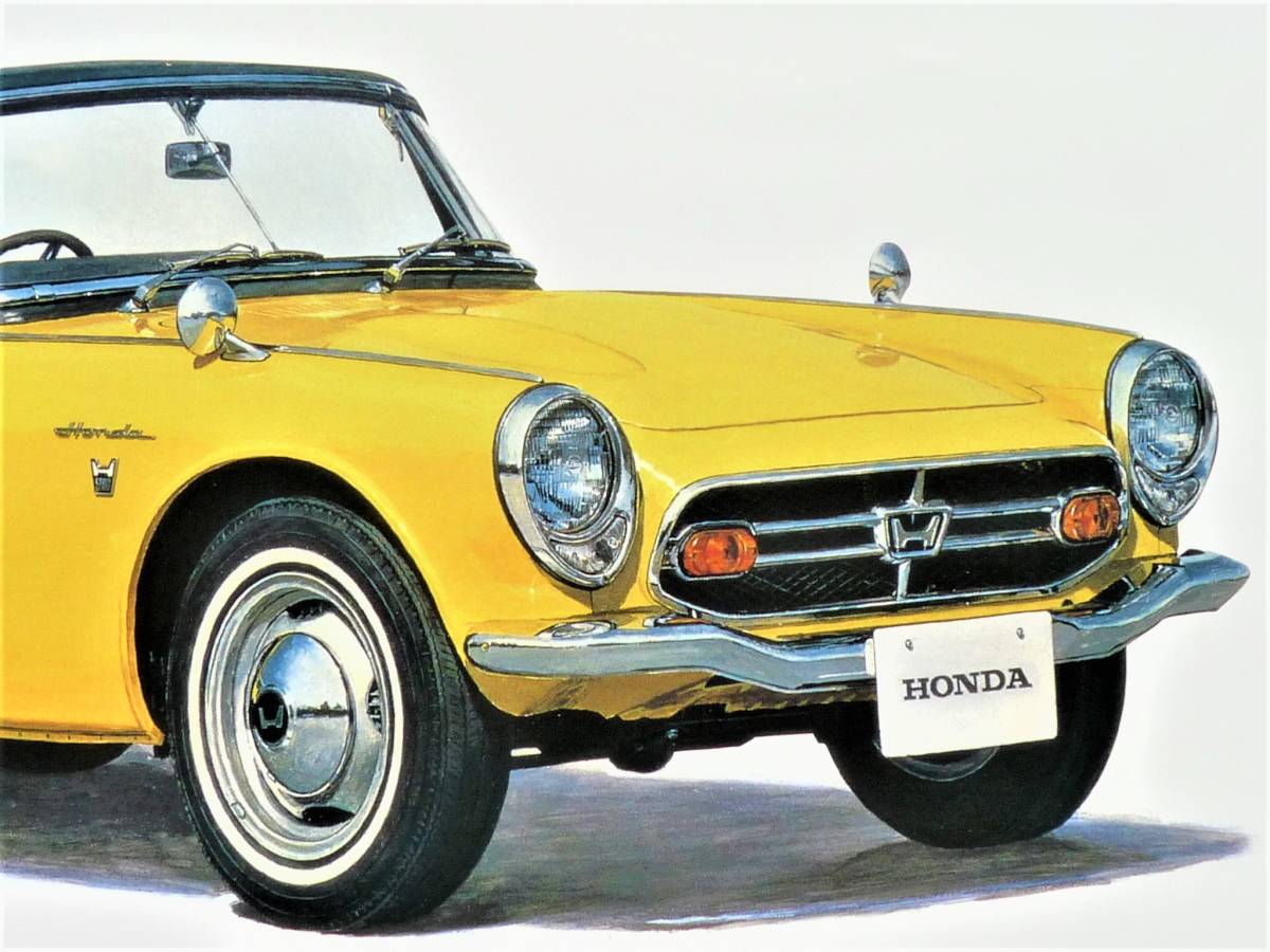  иллюстрации постер Honda S800 1966 Honda коллекция отверстие сборный не использовался прекрасный товар 