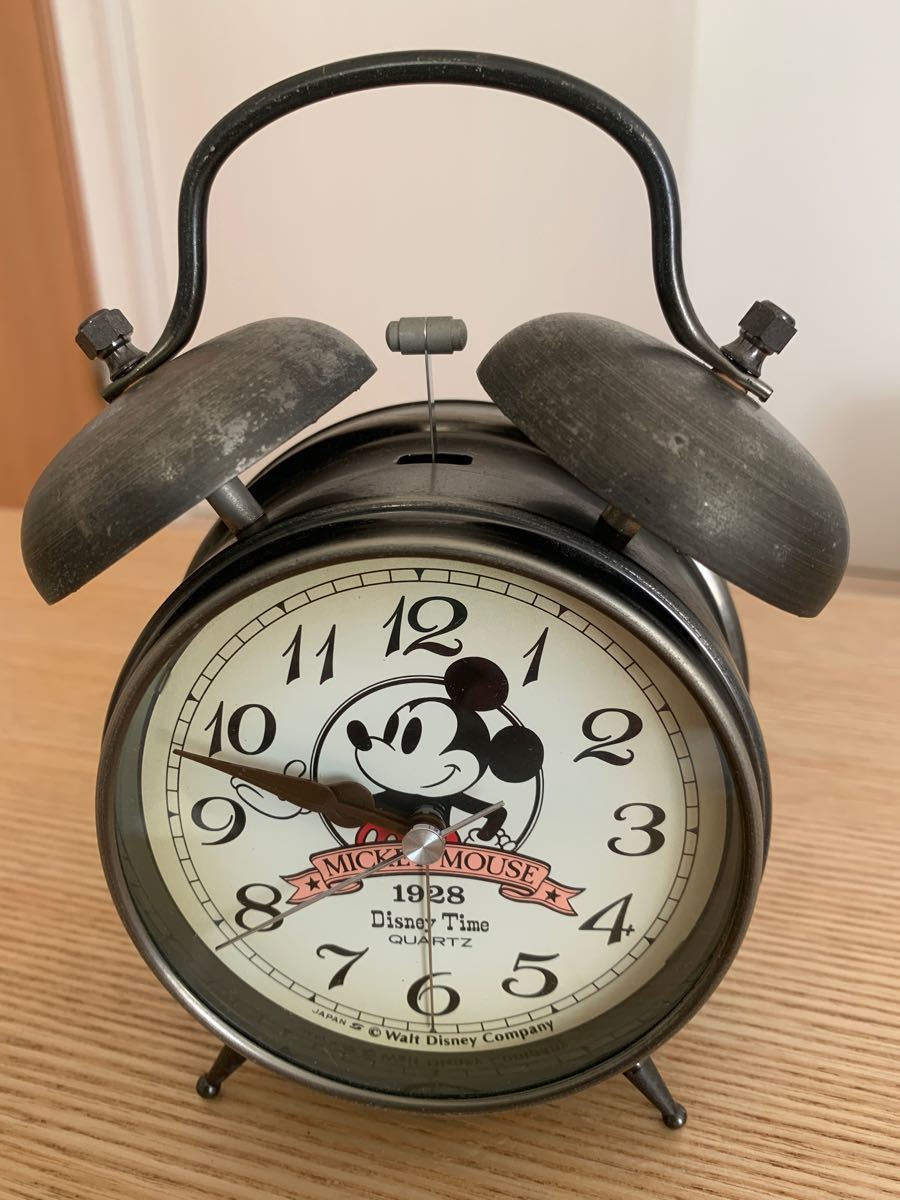 Disney Ｔime ミッキー 置き時計 動作可能 アンティークレア 目覚まし時計 ビンテージ 時計 昭和レトロ アンティーク