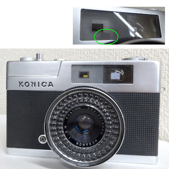 ジャンク扱・シャッター切れる◎KONICA コニカ EE matic SEIKOSHA-L 小西六 HEXANON 1:2.8 40mm レンジファインダー フィルムカメラ_画像2