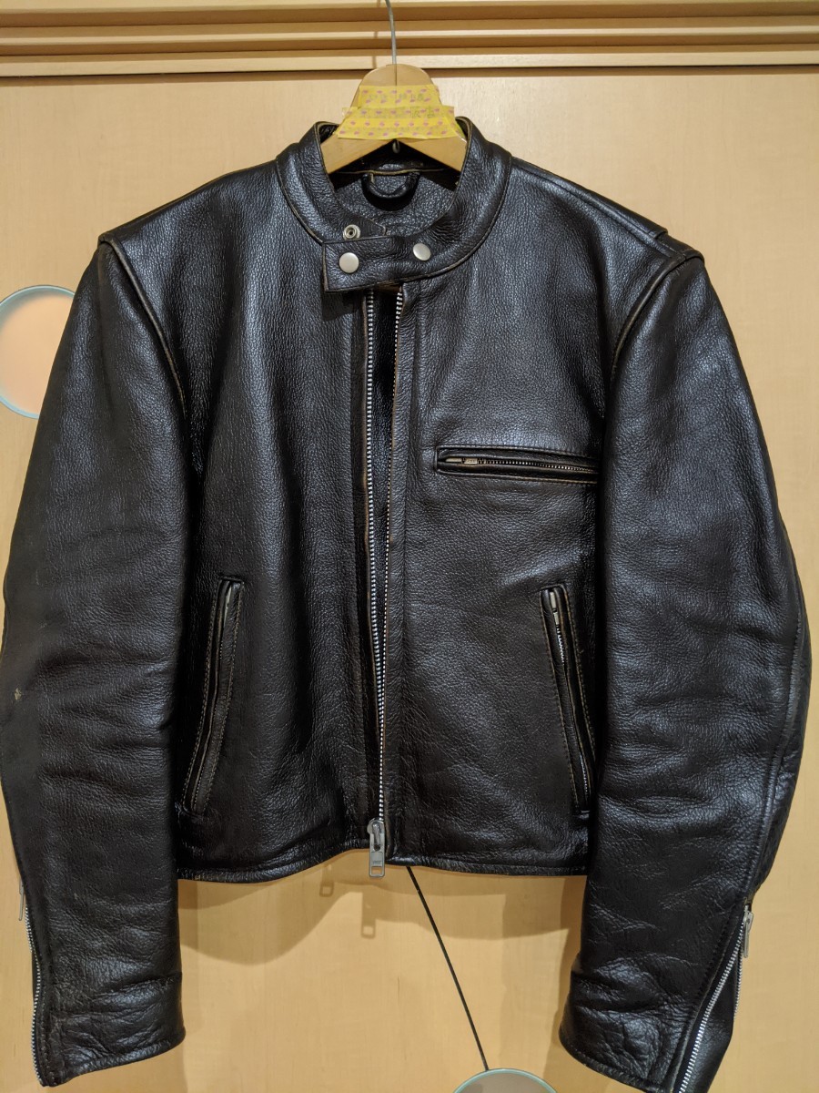 Paypayフリマ 革ジャン ライダースジャケット バイカーズ 牛革 フリースインナー付 脱着可能 シングル Paypayフリマ 革ジャン ライダースジャケット バイカーズ 牛革 フリースインナー付 脱着可能 シングル