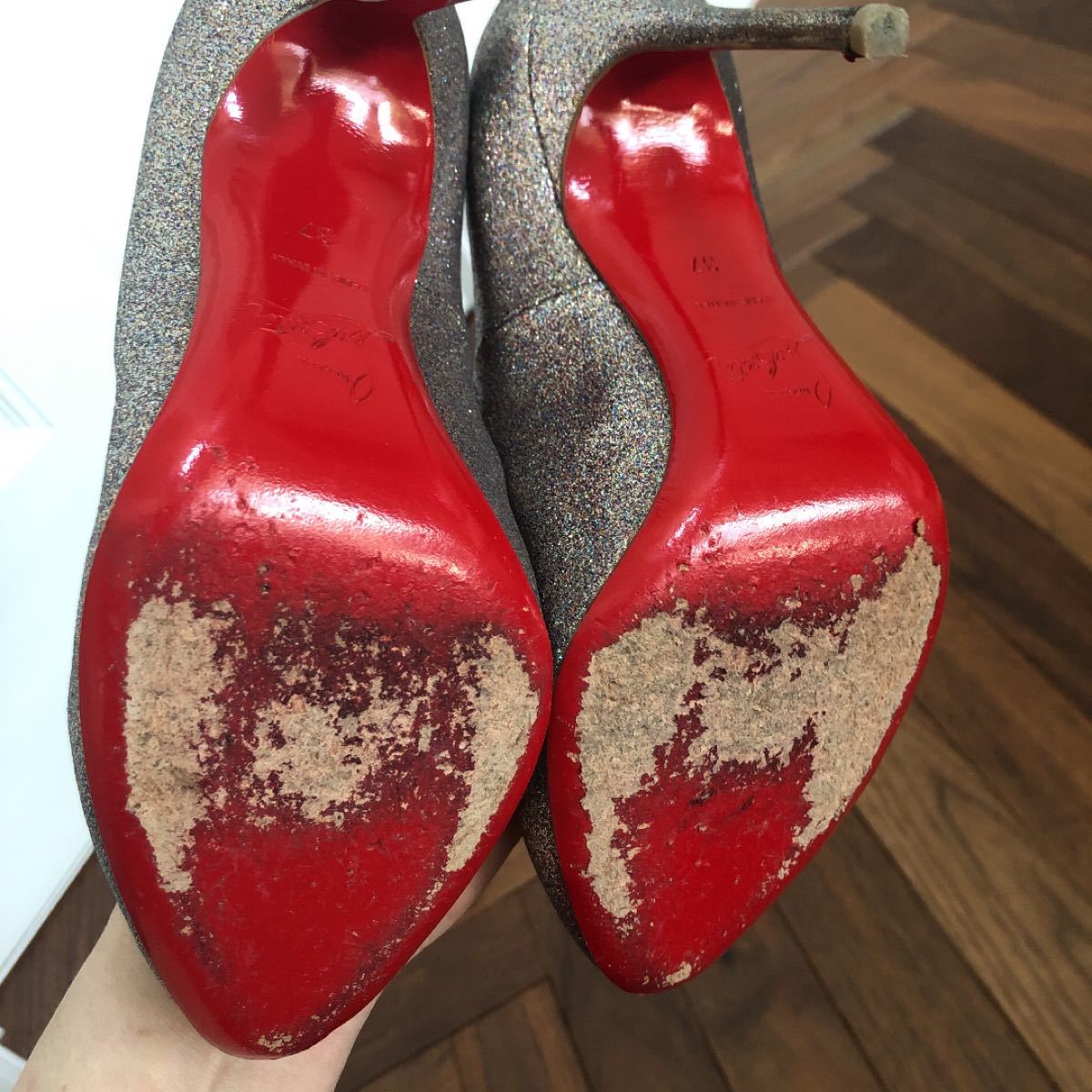 クリスチャンルブタン グリッターパンプス Christian Louboutin