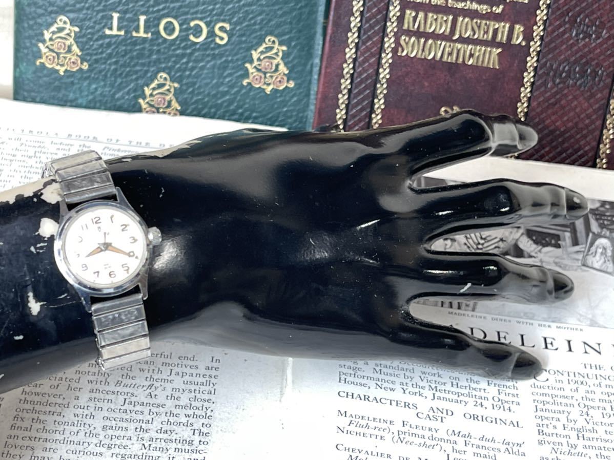 SOVEREIGN ソブリン 腕時計 機械式 手巻き 17石 シルバーカラー レディース ビンテージ SS 稼動品 W1849_画像7