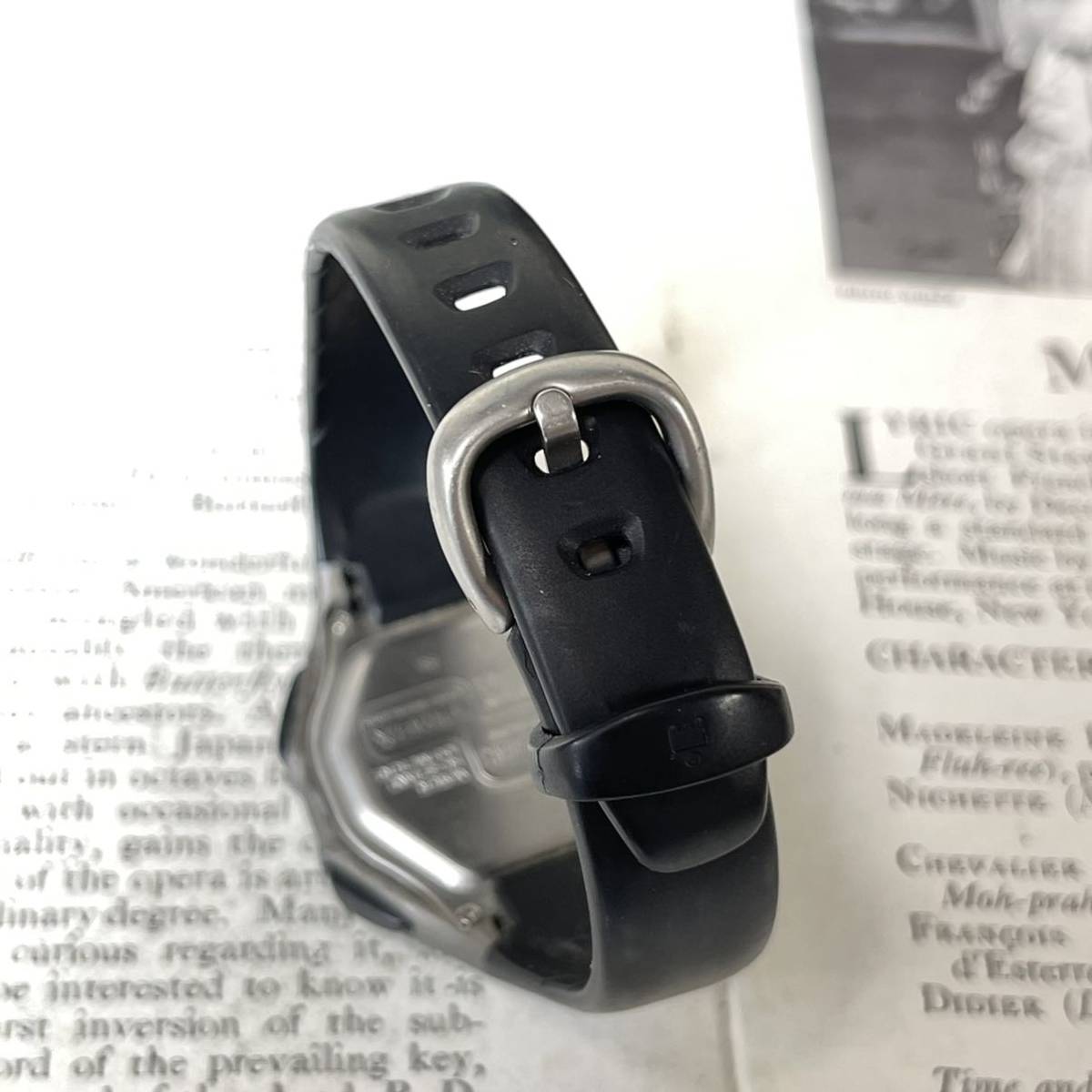 TIMEX タイメックス 腕時計 アイアンマン トライアスロン ブラック 30LAP FLIX クロノ タイマー 3アラーム INDIGLO 稼動品 W1922_画像6