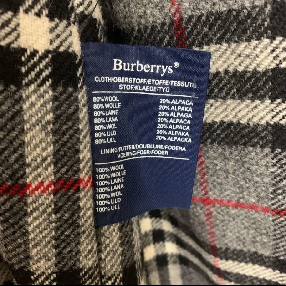Burberry バーバリー　メンズ　チェック　ステンカラーコート ロングコート
