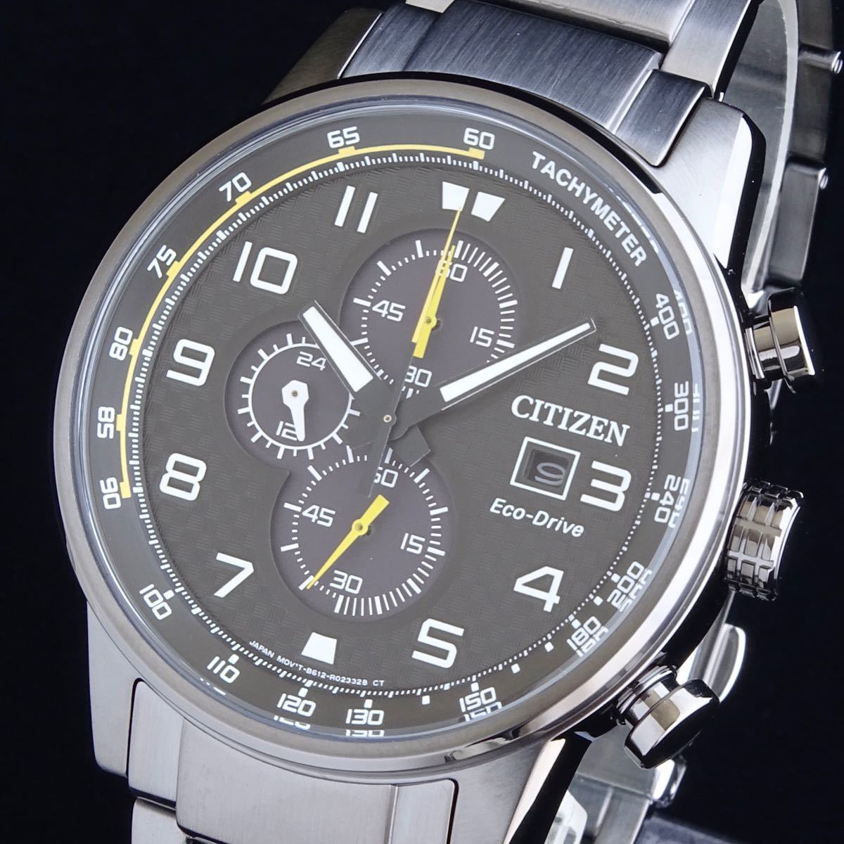 新品即納】シチズン 高級 メンズ腕時計 クロノグラフ 45mm カーボン柄