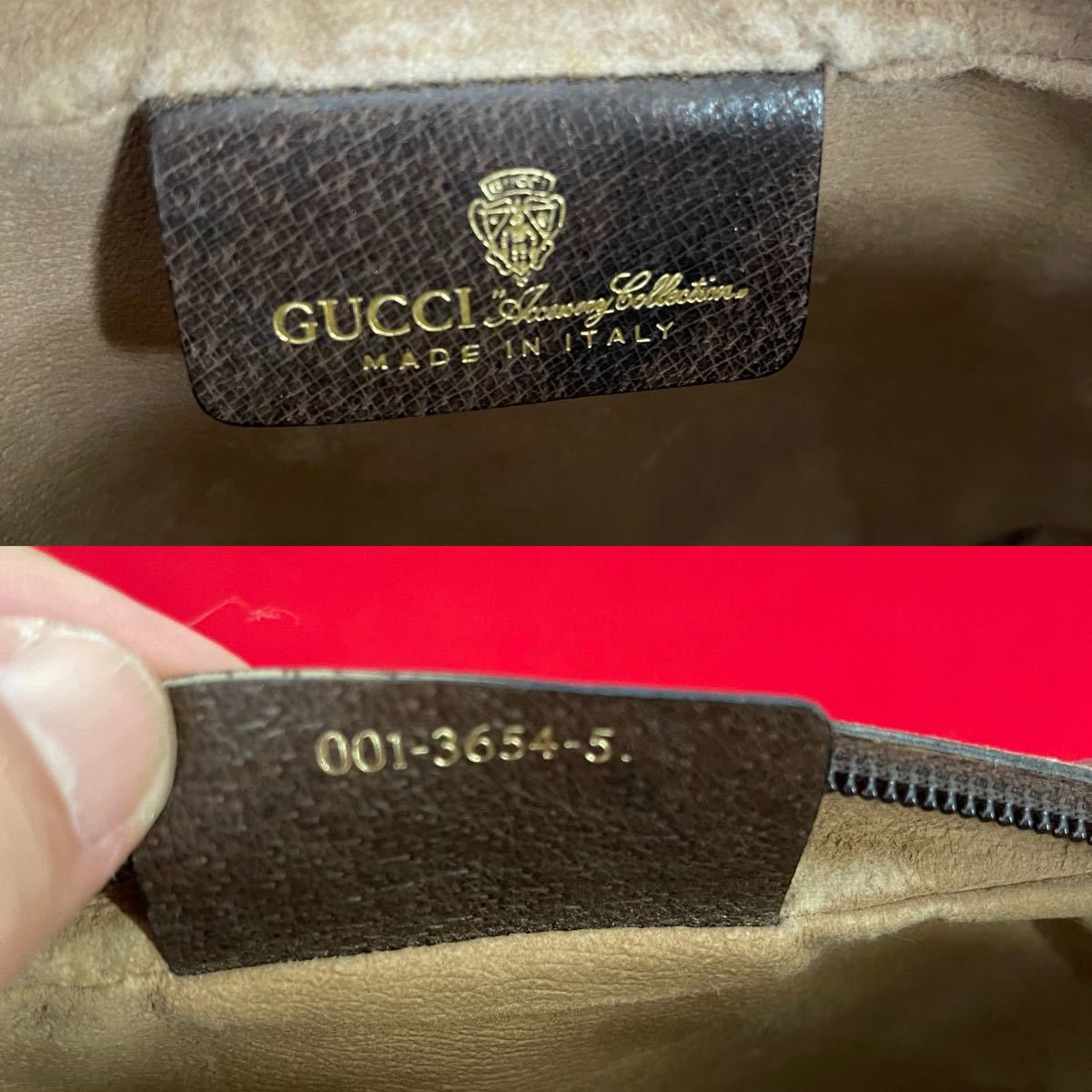 GUCCI オールドグッチ シェリーライン　ショルダーバッグ　茶