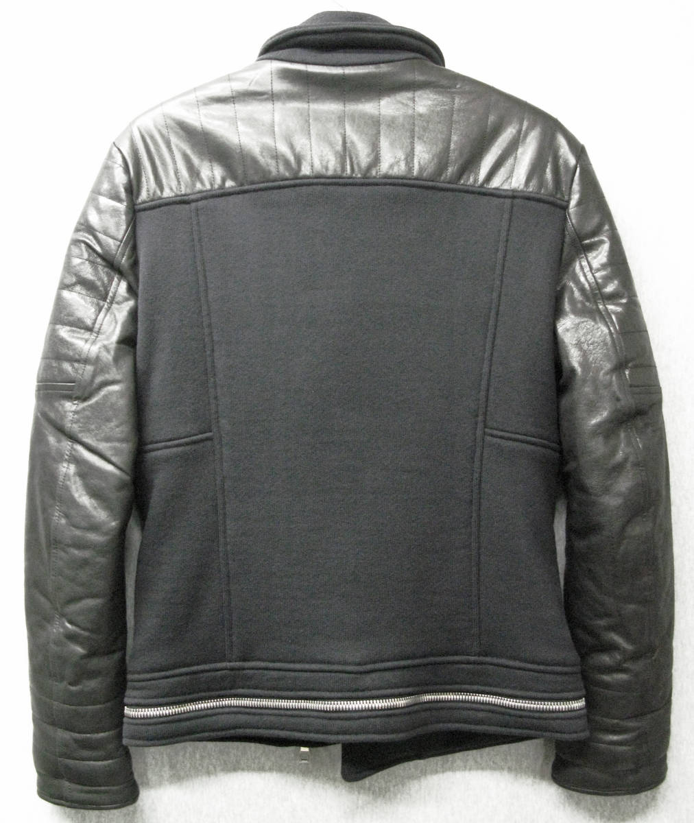  Balmain BALMAIN PARIS: рукав кожа байкерская куртка M ( блузон натуральная кожа BALMAIN HOMME Leather Sleeve Raider\'s Jacket M