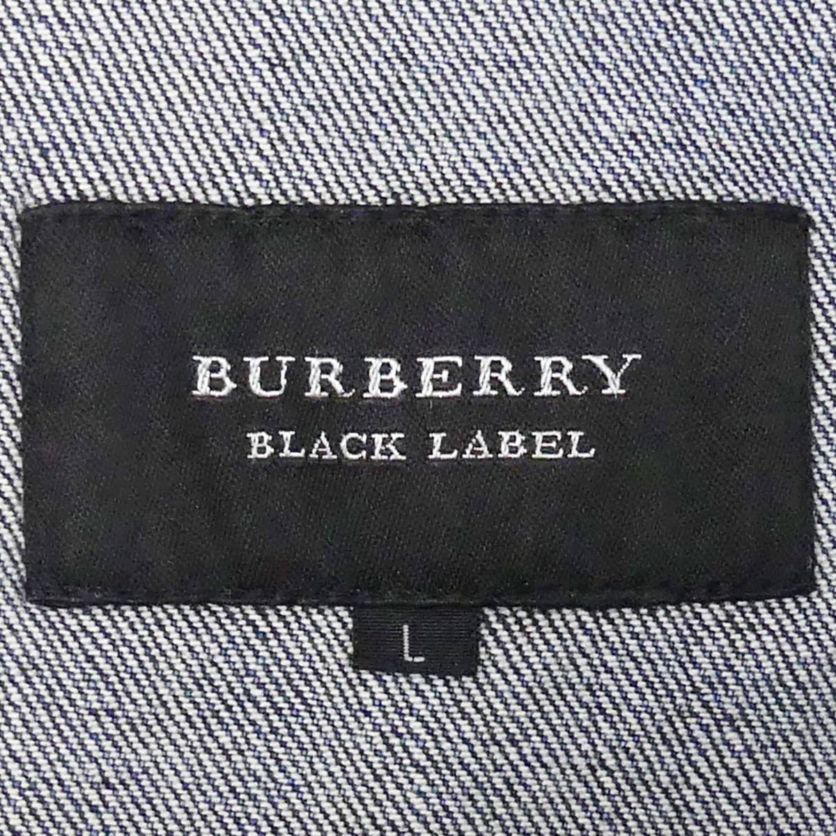 即決☆BURBERRY BLACK LABEL☆メンズL 廃版 レザーコンビデニム