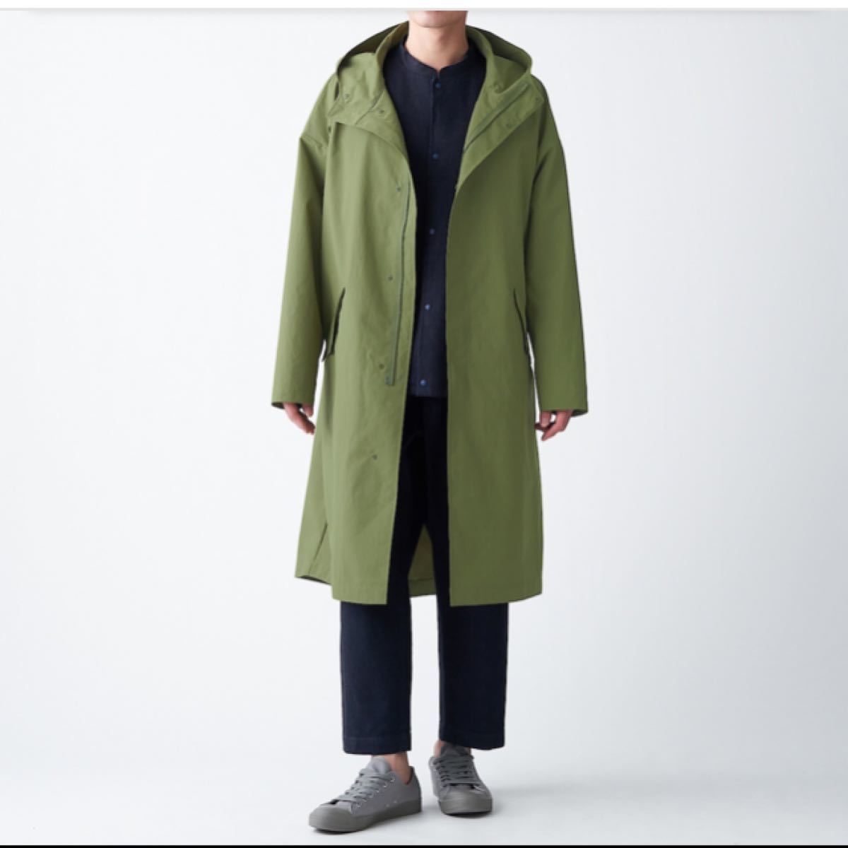 NEW MUJI Labo ムジラボ 2021 撥水フードコート 男女兼用 カーキ NEW MUJI Labo ムジラボ 2021 撥水フードコート 男女兼用 カーキ