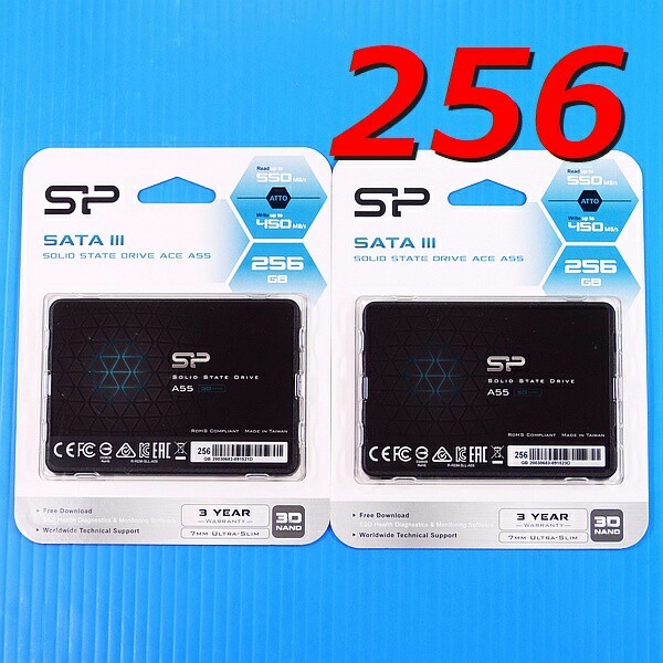【SSD 256GB 2枚セット】シリコンパワー Ace A55