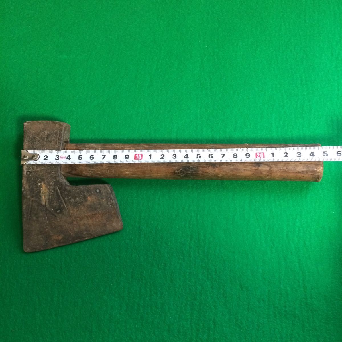 古い斧 オノ 古い鉈 ナタ 在銘 古民具 薪割り 大工道具 (247)_画像6