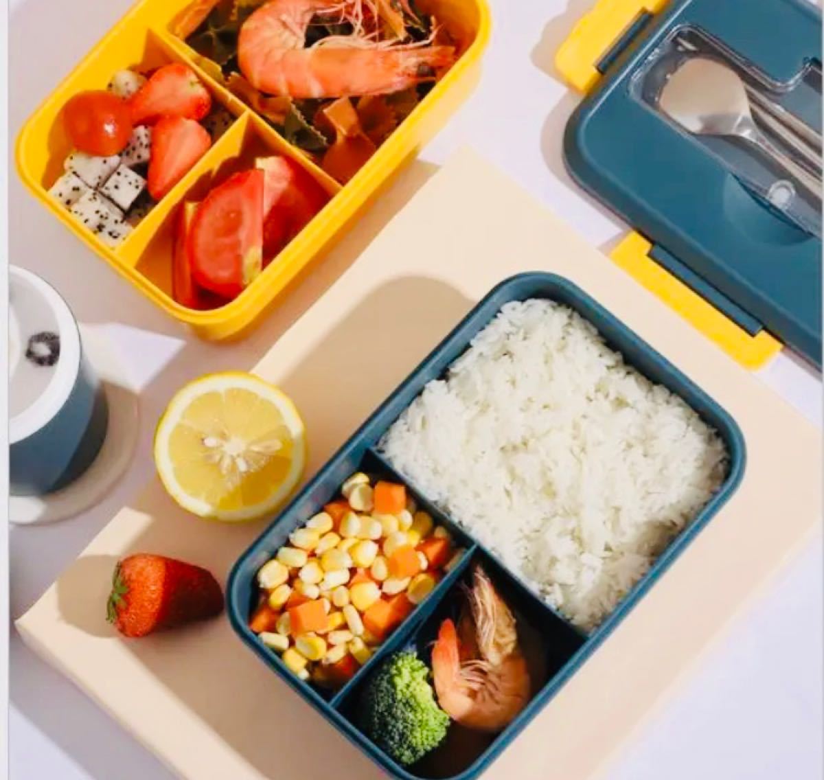Paypayフリマ 弁当箱 ランチボックス おしゃれ 電子レンジ対応 汁漏れ防止 箸スプーン付き Paypayフリマ 弁当箱 ランチボックス おしゃれ 電子レンジ対応 汁漏れ防止 箸スプーン付き