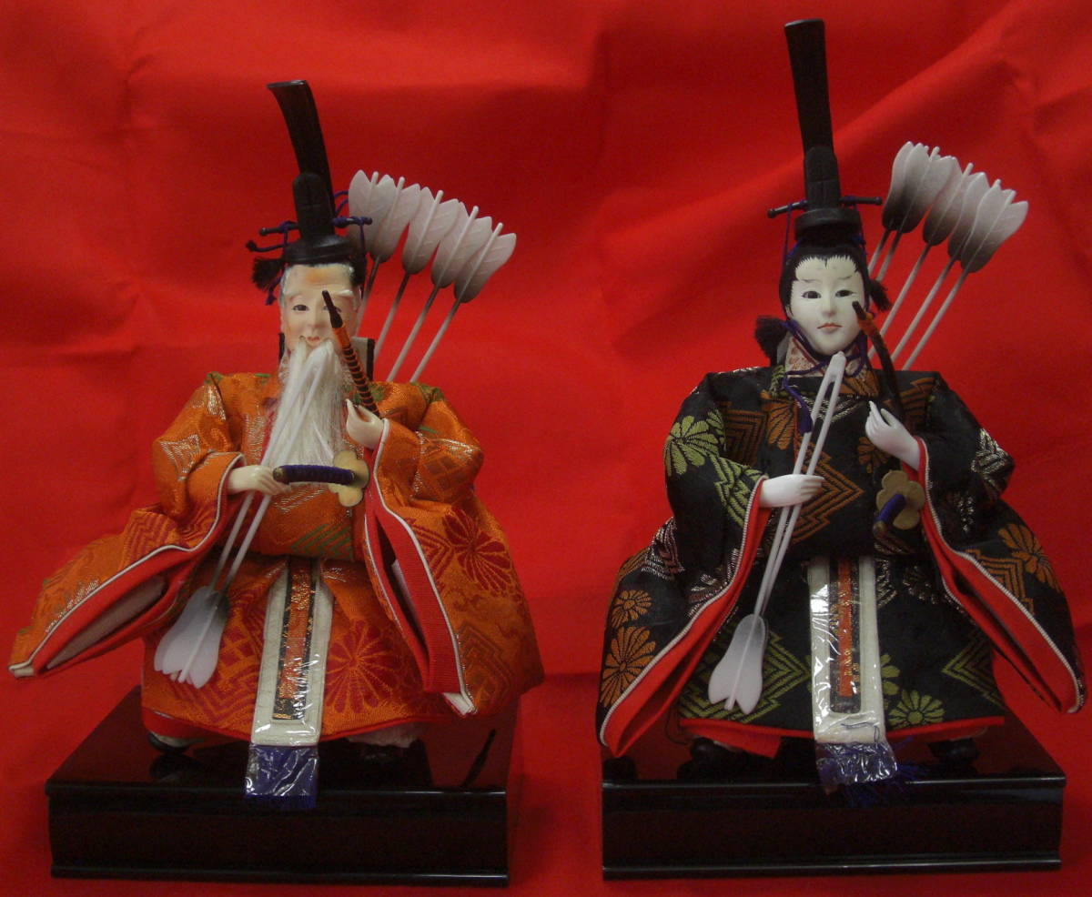 日本の伝統飾りお雛様「右大臣・左大臣」時代物コレクション!!0207_画像1