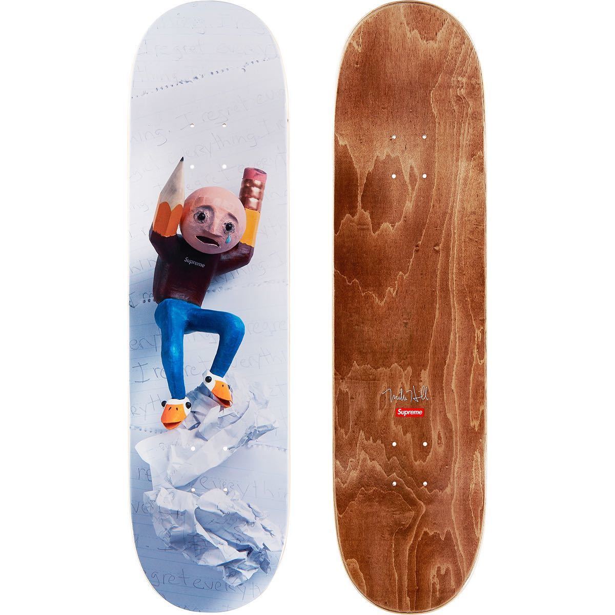 【新品未開封 Supreme Mike Hill Regretter Skateboard】 マイクヒル 鉛筆 えんぴつ 消しゴム スケボー deck デッキ box logo ボックスロゴ