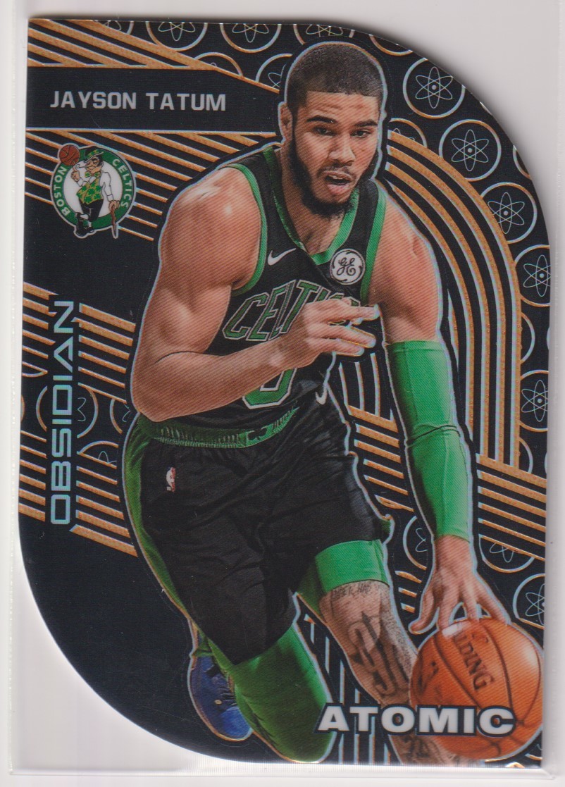 NBA JAYSON TATUM 2019-20 PANINI OBSIDIAN BASKETBALL Atomic Orange PRIZM REFRACTOR /35 枚限定 ジェイソン・テイタム リフラクター_画像1