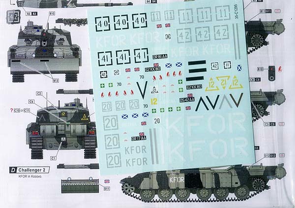 STAR-DECALS SD35-C1295 1/35 現用 英 バルカン半島の平和維持軍＃13 コソボでの英陸軍チャレンジャー2_画像2