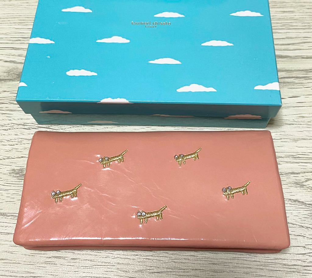 一番人気物 ツモリチサト キャリー【ネコネコししゅう】長財布 ピンク