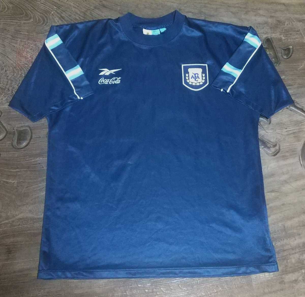 値下交渉 1999-2000 アルゼンチン代表 トレーニングシャツ Coca-Cola/コカコーラ Reebok 検) ARGENTINA FIFA WORLD CUP ワールドカップ Y2K