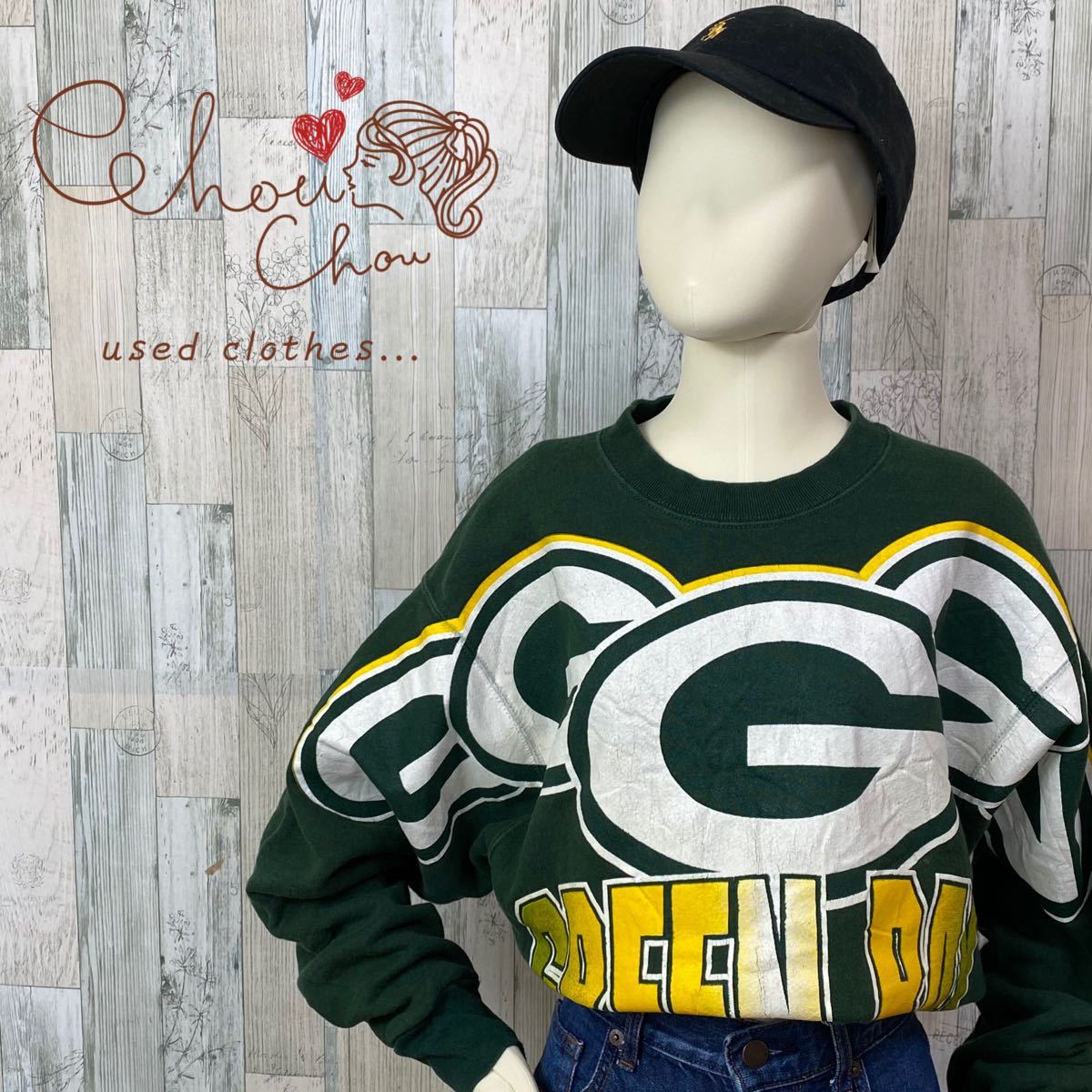 2022新入荷 《USA製》LOGO ATHLETIC 緑色 XL PACKERS☆スウェット - スウェット