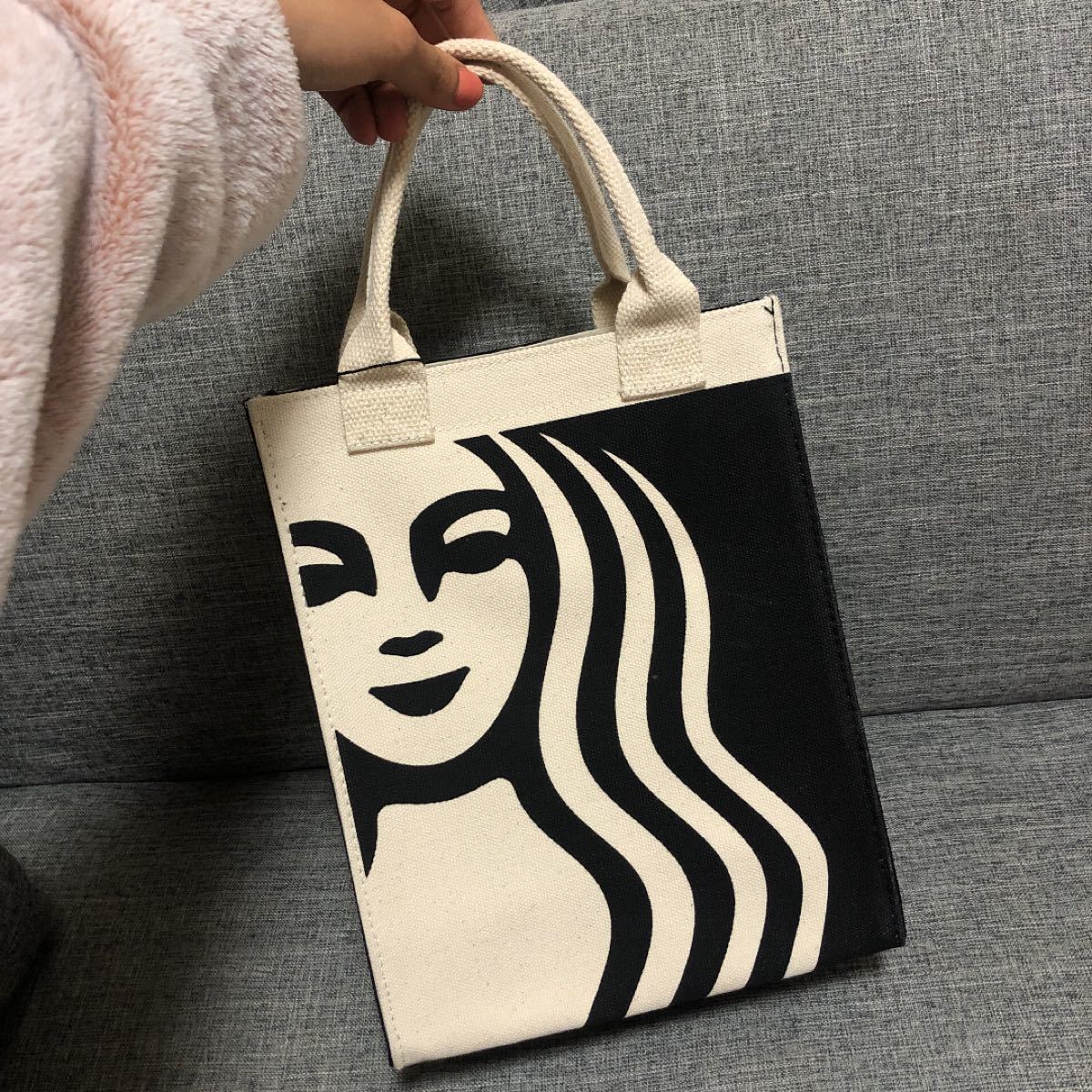 台湾 Starbucks ブラックメッシュ 女神 キャリアバッグ スターバックス トートバッグ スタバ 台湾 バッグ カバン 女神