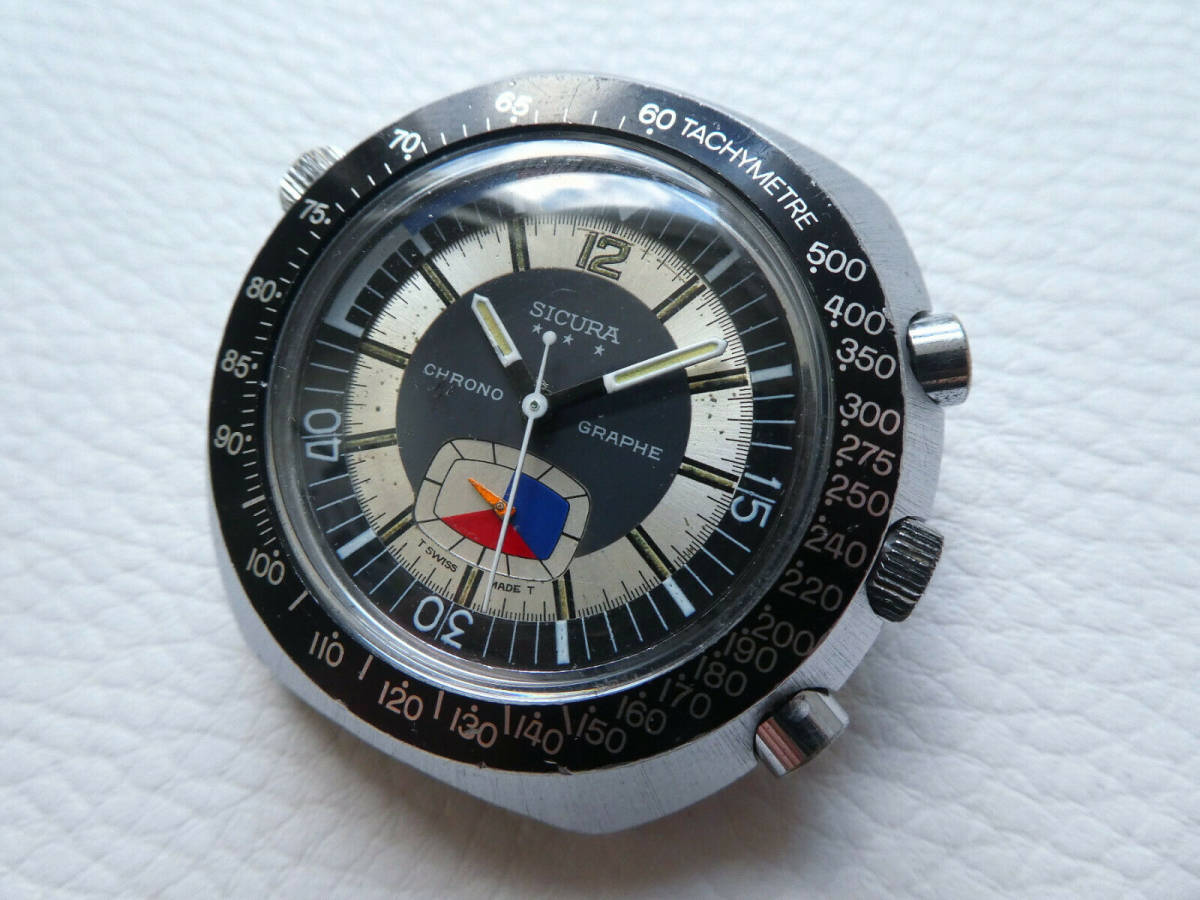 ma21◆◆シクラSICURA BREITLING ダイバーズ cal.8371-67 手巻き レア 貴重 アンティーク_画像7