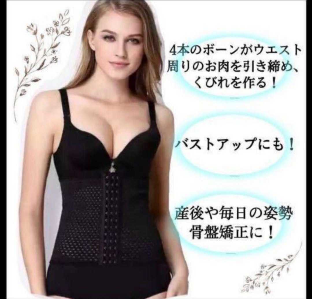 ダイエット　コルセット ウエストニッパー   くびれ 腰痛 Lサイズ