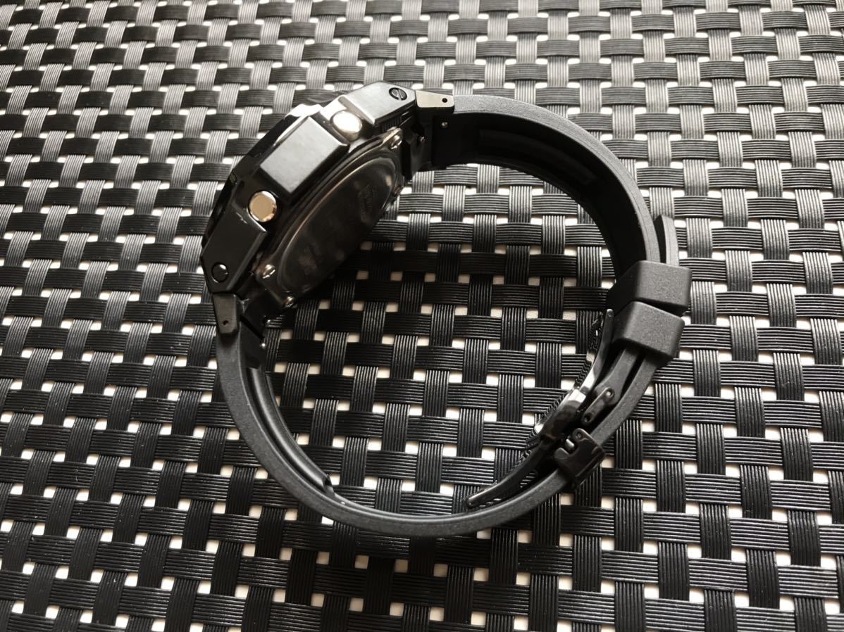新品未使用】Gショックカスタム ブラックメタルブラックベルトver2