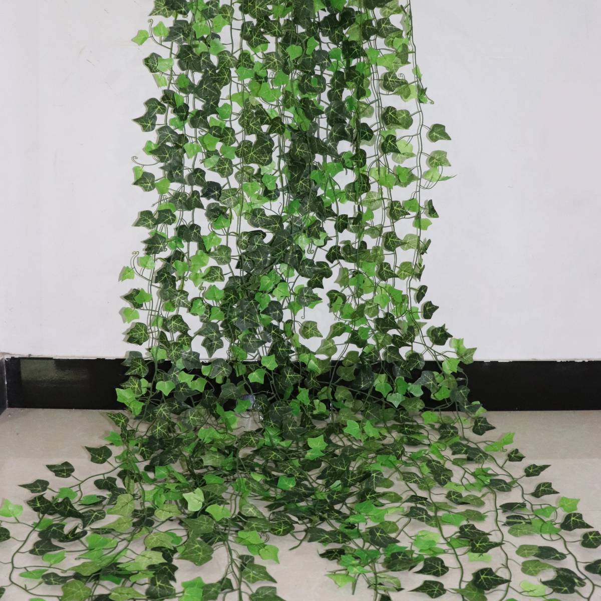 フェイク観葉花 装飾人工 100個葉1ピース アイビーリーフガーランド 植物のつる クリーパーグリーンアイビー花輪