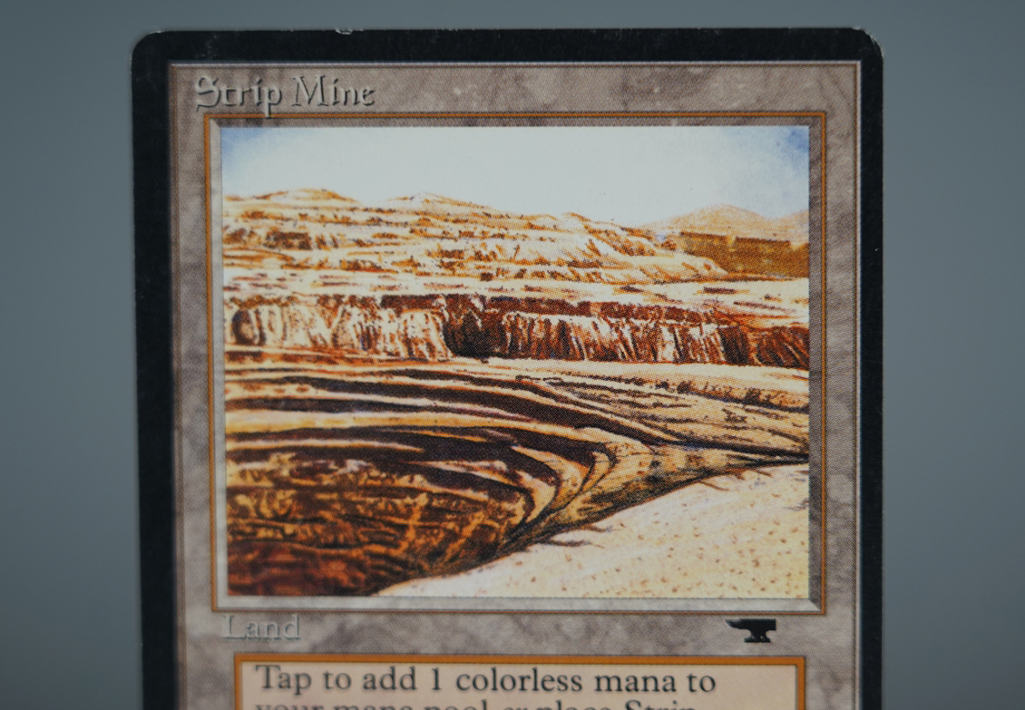 MTG レアカード 露天鉱床 Strip Mine B アンティキティー Antiquities AQ ATQ MAGIC The Gathering マジックザギャザリング ヴィンテージ_画像2